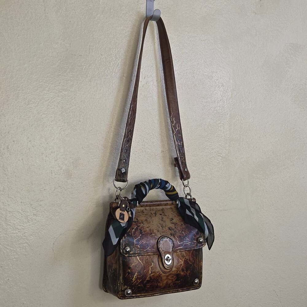 Custom Vintage Coach Willis Bag Brown with Custom Dye, Paint, Strap, Hardware - Picture 3 of 8